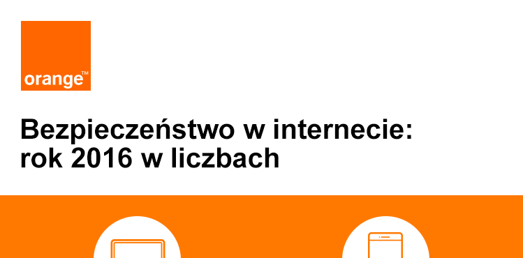 Inforgrafika przedstawiająca kluczowe informacje o bezpieczeństwie w internecie oparta o dane z raportu CERT Orange Polska 2016