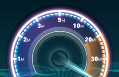 Speedtest wykonany na WiFi z FunBox 3.0.
