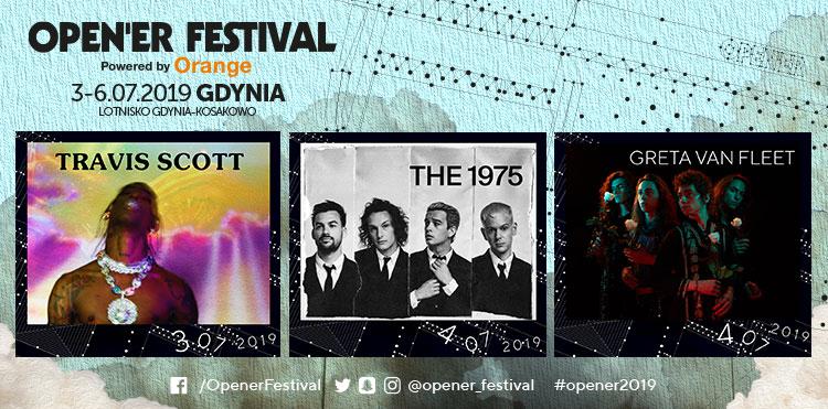 Travis Scott headlinerem Open’er Festival Powered by Orange 2019. W Gdyni zagrają również The 1975 oraz Greta Van Fleet