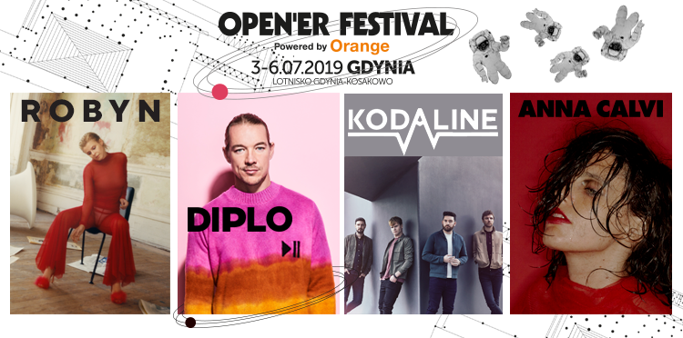 Robyn, Diplo, Anna Calvi i Kodaline na Open’er Festival powered by Orange