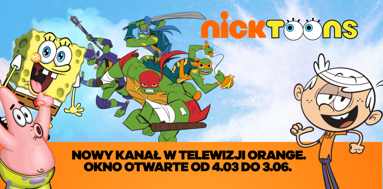 Nicktoons w oknie otwartym w Orange TV