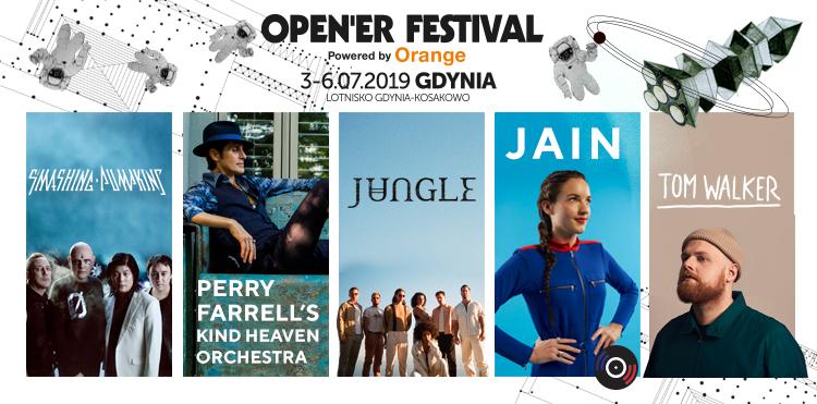The Smashing Pumpkins, Perry Farrell’s Kind Heaven Orchestra, Jungle, Jain i Tom Walker na Open’er Festival Powered by Orange 2019